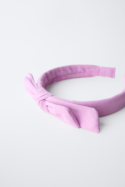 ZARA ОБОДОК С БАНТОМ, СИРЕНЕВЫЙ
