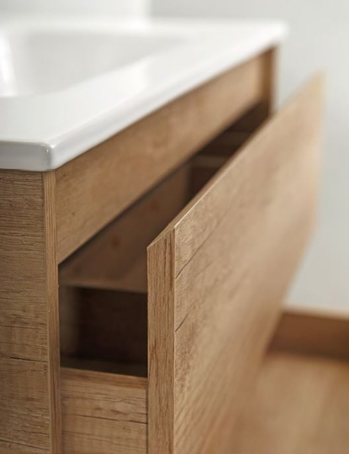 Тумба под раковину BelBagno Kraft 90 KRAFT-900-2C-SO-RGB подвесная Белый дуб Галифакс