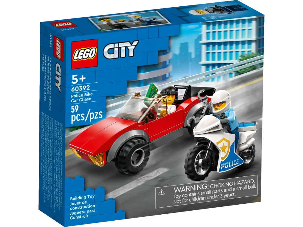 Конструктор LEGO City 60392 Полицейская погоня на байке