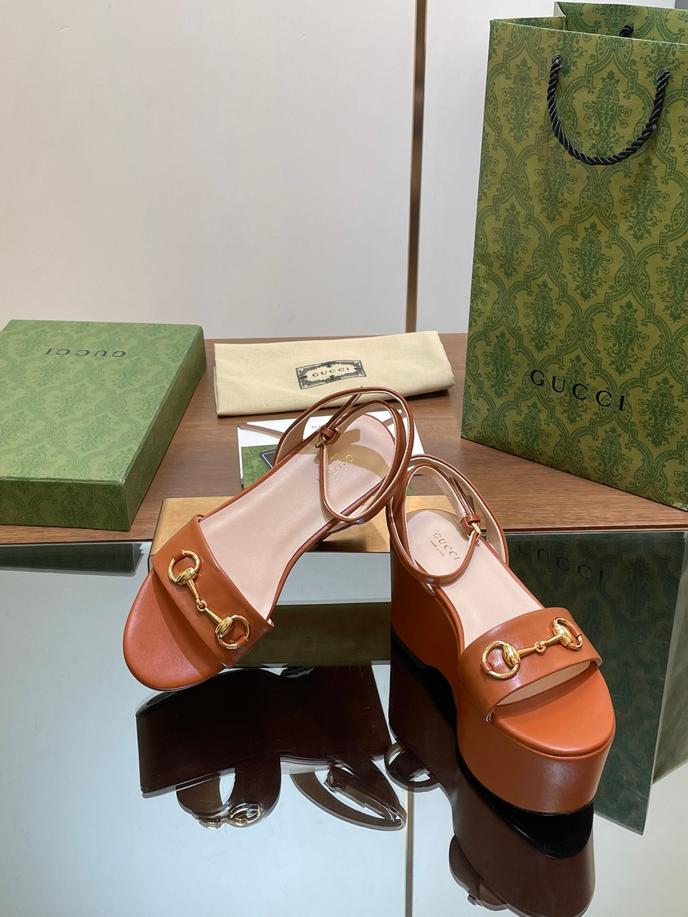 Gucci Horsebit Flatform Sandal