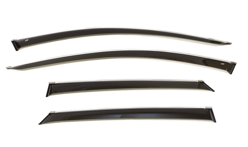 Дефлекторы боковых окон Cobra Tuning на Kia K5 Sd 2020 хромированный молдинг арт.K16220CR