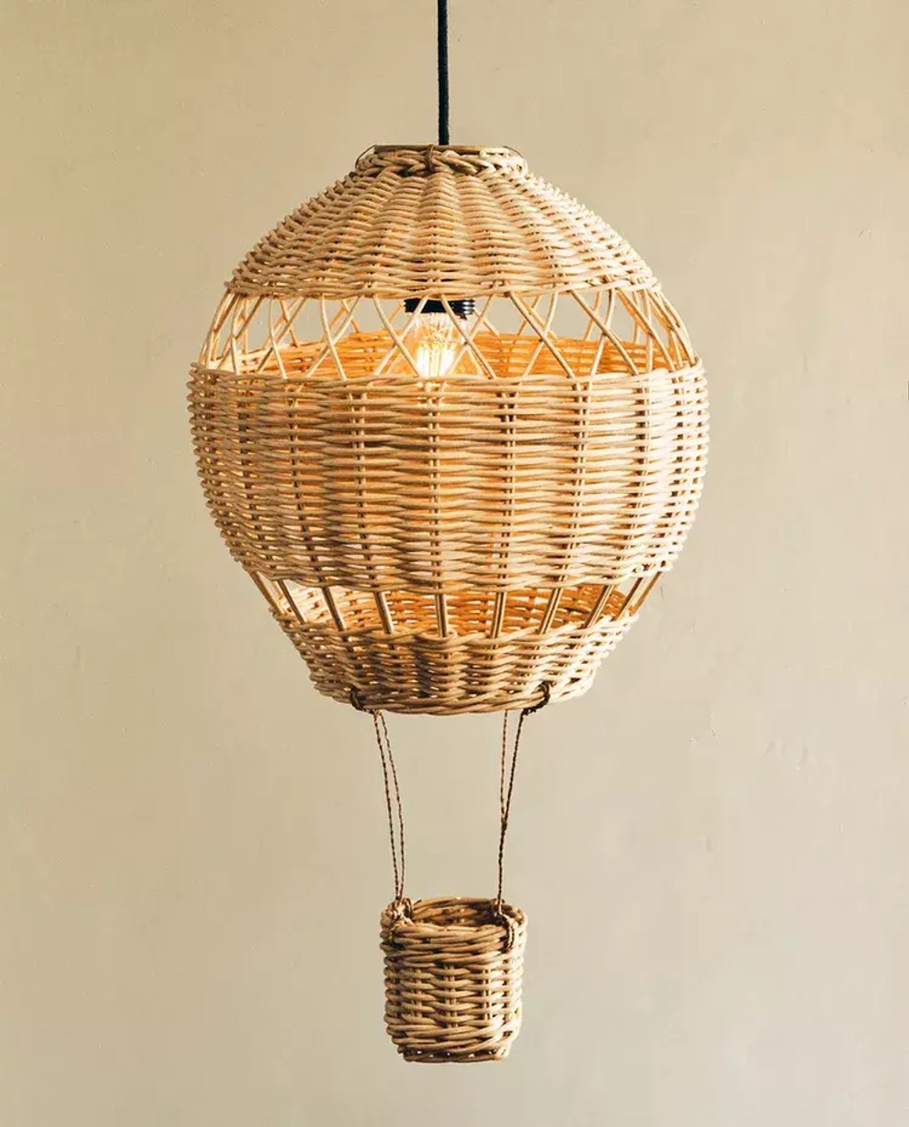 ZARA HOME Детский абажур из ротанга, светло-бежевый