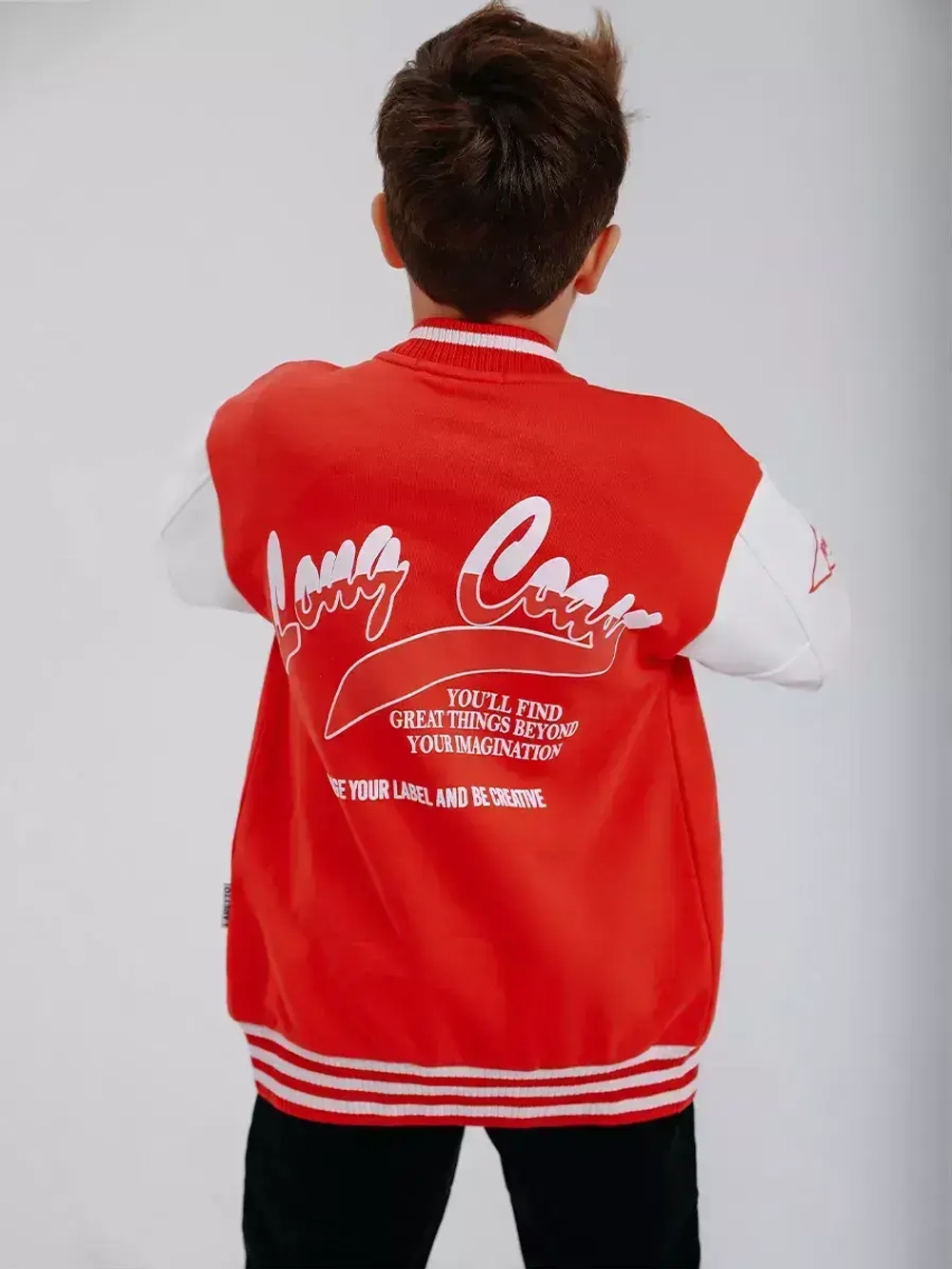 Красный бомбер для школы и сада