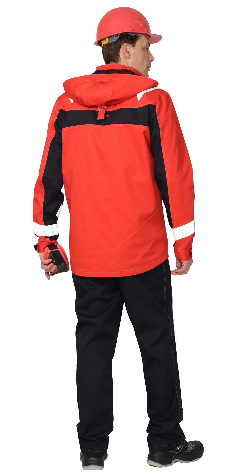 Куртка Сидней красная с черным и СОП  тк.Rodos (245 гр/кв.м)