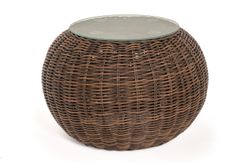 "Барселона" кофейный столик из искусственного ротанга, цвет коричневый