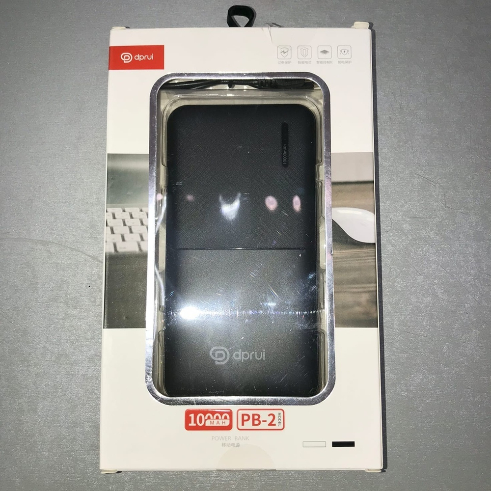 Power Bank 10000 mAh, Dprui PB-2, черный