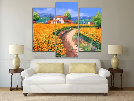 Модульная картина "Полевая тропинка"