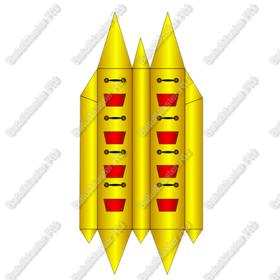 Двойной водный банан, мест для посадки 8, без усиления