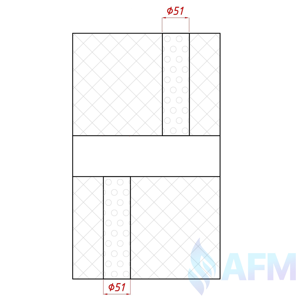 Глушитель универсальный нерж., набитый, камера 4.4.14.400L "AFM"