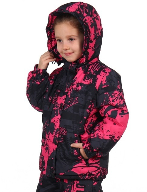 Костюм зимний детский Морозко розовый (мембранная ткань)