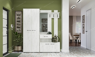 «Прихожая ИТАЛИЯ». Композиция №1 Дуб Крафт белый