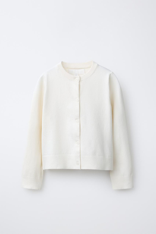 ZARA ОДНОТОННЫЙ КАРДИГАН, ЭКРЮ