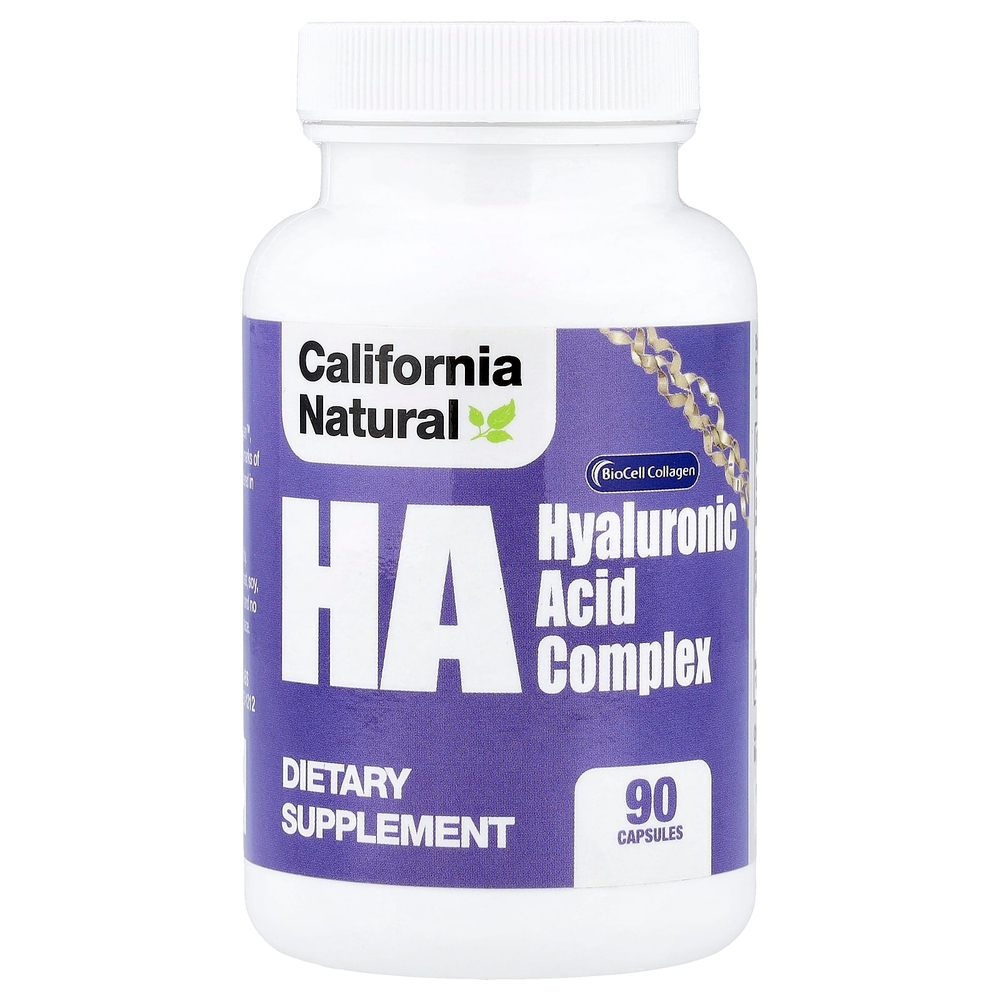 California Natural, комплекс с гиалуроновой кислотой, 90 капсул