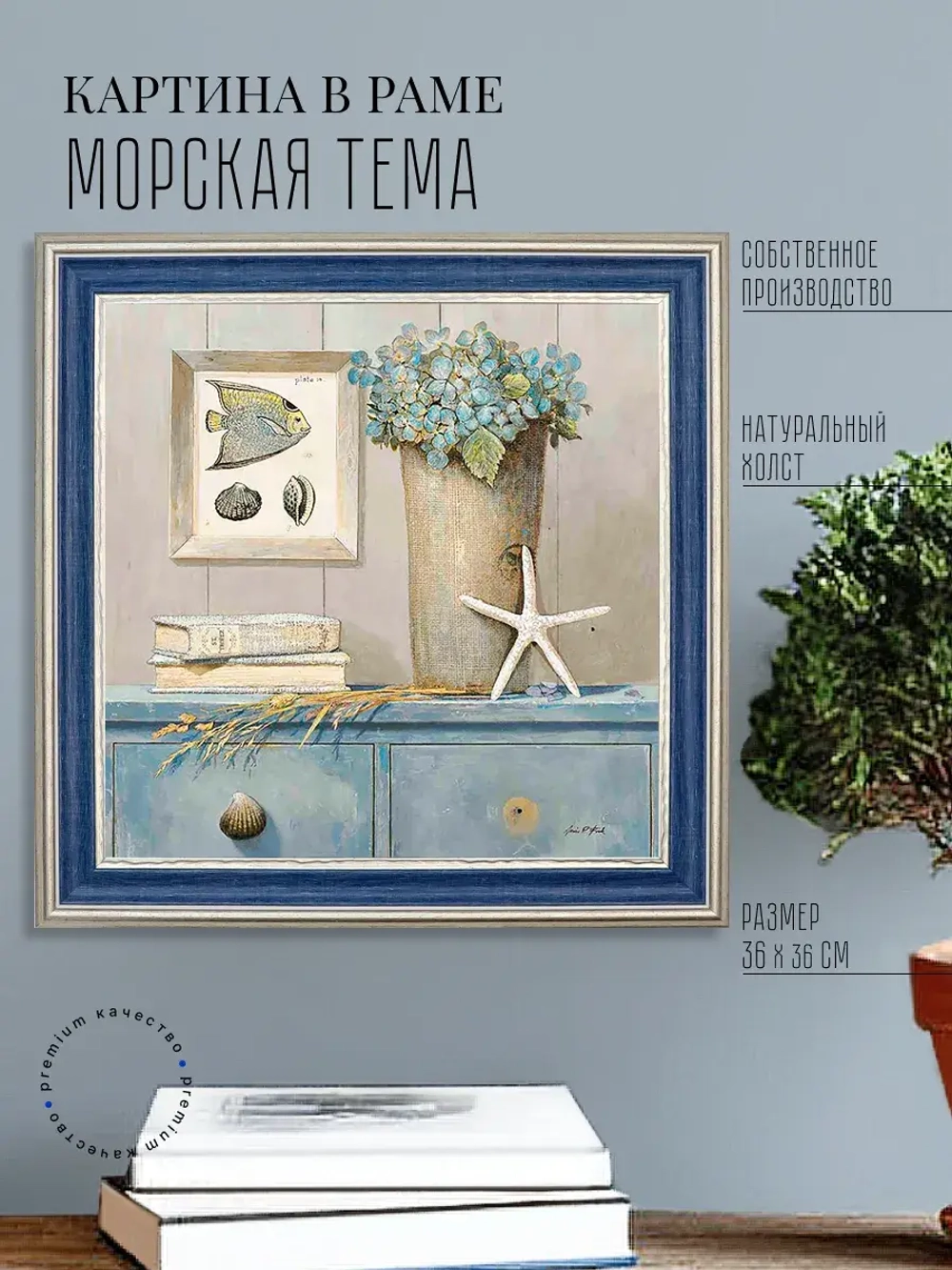 Картина на стену интерьерная на холсте 36*36 см