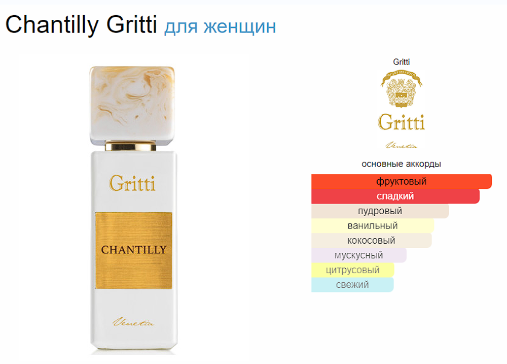 GRITTI Chantilly 100 ml (duty free парфюмерия)