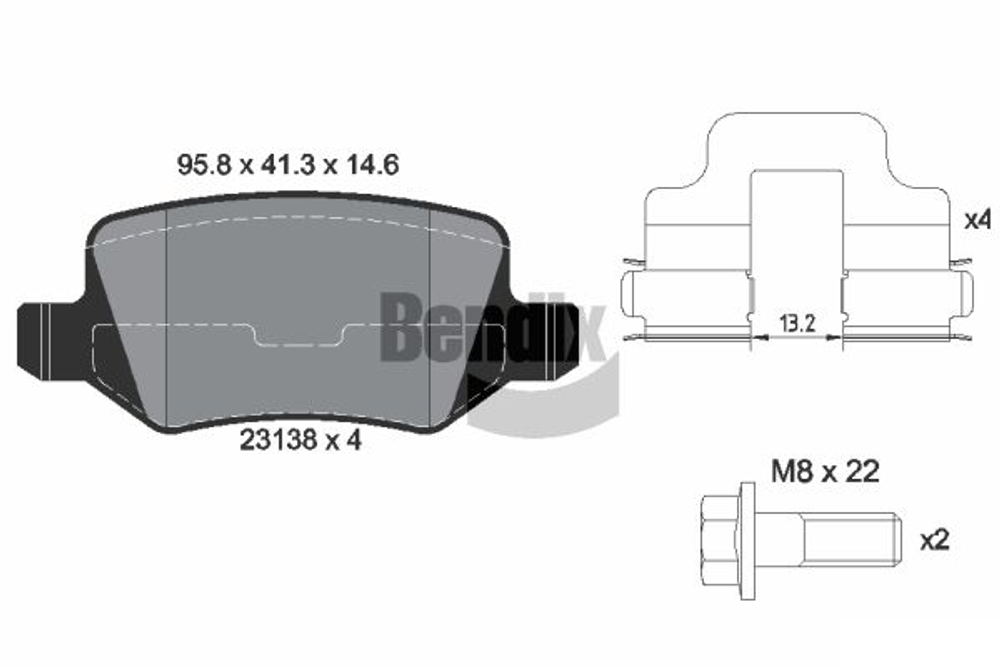 BENDIX Braking - BPD1219-BEN - Brake Pad Set, disc brake