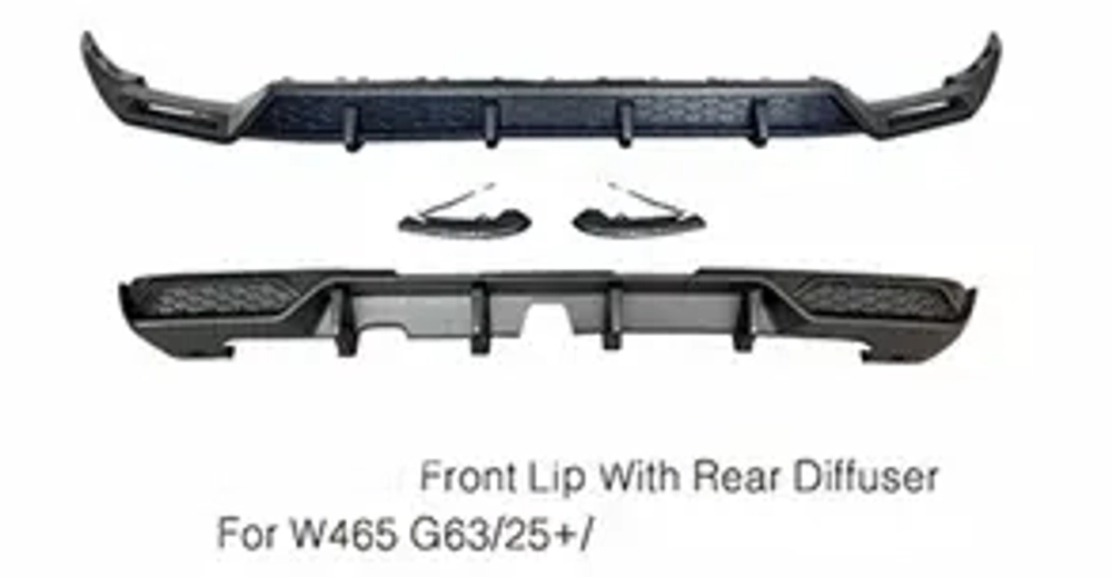 Губа и диффузор для Mercedes-Benz G-Class W465 G63 G500 G550 2025+ гелик гелентваген обвес