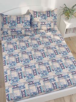 Простынь Сказка "Лоскутная мозаика" 200х215 см, перкаль