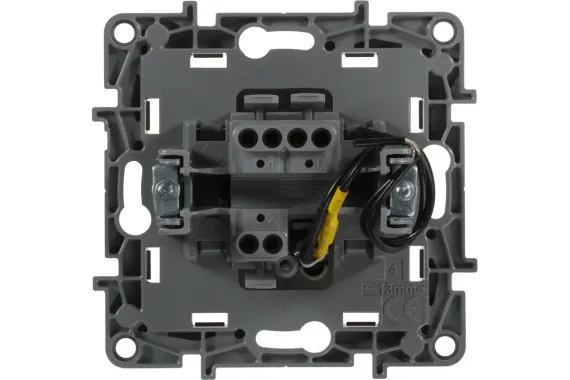 Выключатель Legrand Etika 1-клавишный с индикатором проходной слоновая кость 30180