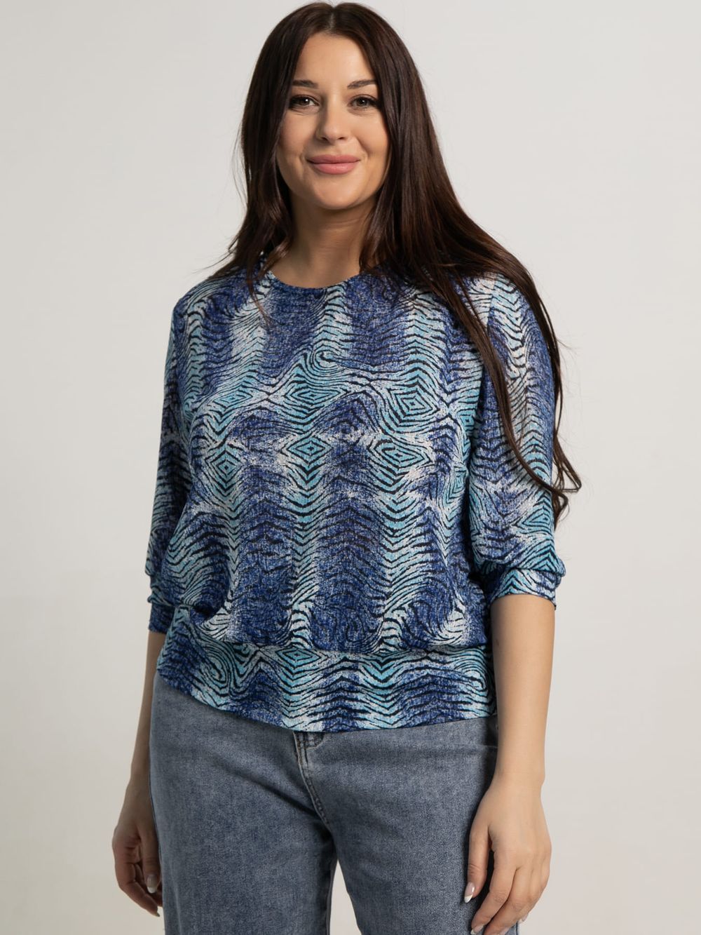 Блуза Люмия (синяя) Б15328-3М LT Collection