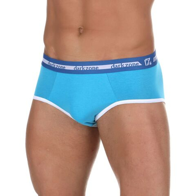 Голубые хлопковые трусы-брифы (Размер: S) (Цвет: голубой)