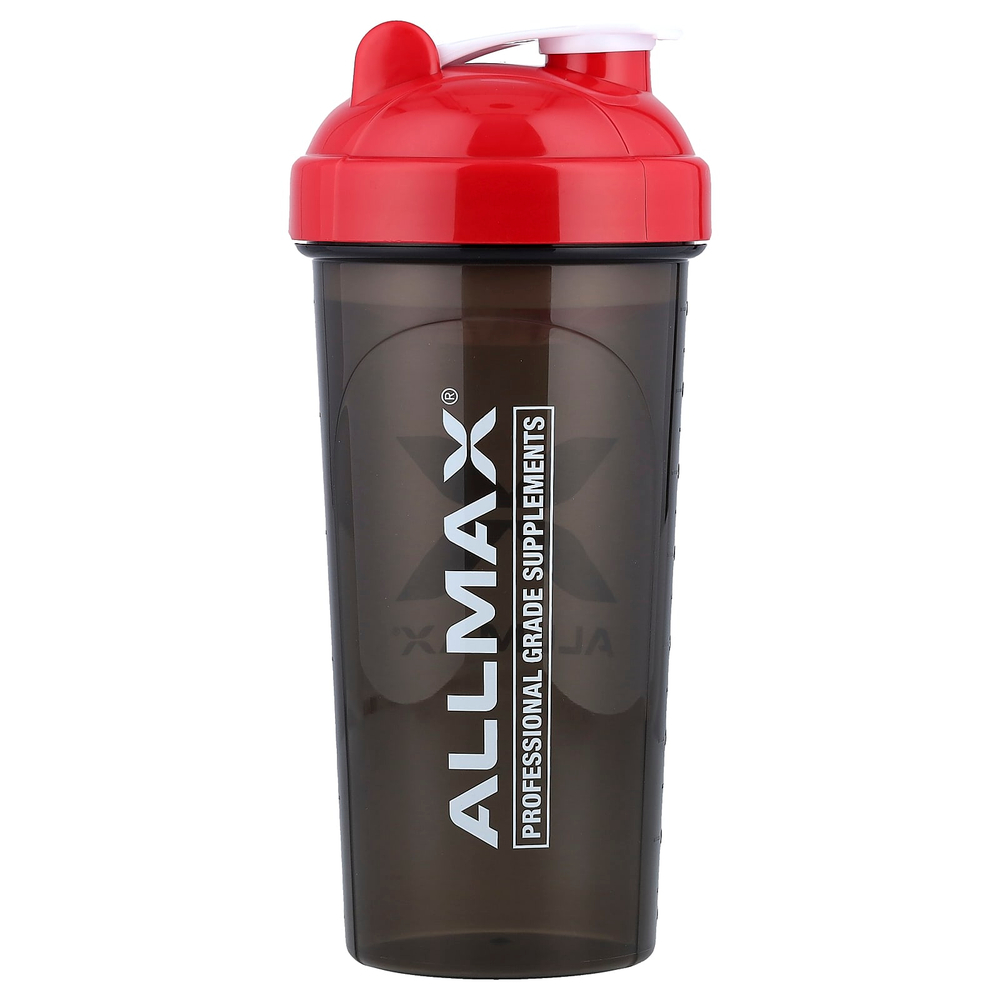 ALLMAX, шейкер для защиты от протеканий, черный/красный, 700 мл (25 унций)