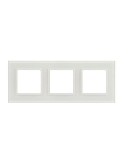 Рамка 3-м Elegance 14-5103-01М для розеток и выключателей стекло матов. бел. Эра Б0065836