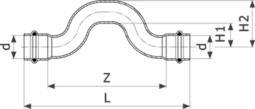 Обвод пресс Viega Profipress 18 мм с SC-Contur (серия 2428)