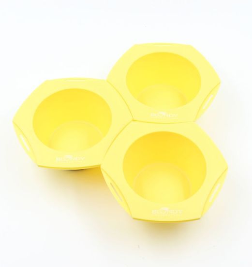 Миска для краски Blondy шестиугольная желтая