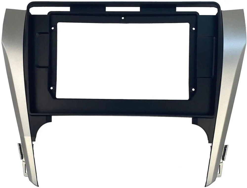 Магнитола Toyota Camry 50 2011-2014 (рамка серебристо-черная 10) - FarCar монитор 12.3" 2K QLED на Android 14, TS10, CarPlay, 4G SIM-слот