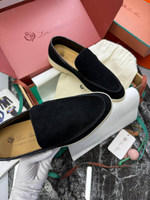 Лоферы Loro Piana вставка из кожи крокодила