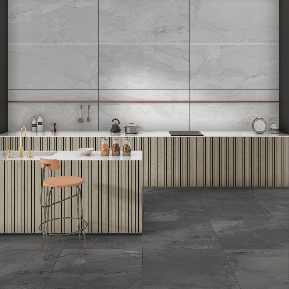 Керамогранит RC 5067 60x60 см 1.44 м² карвинг матовый цвет графит