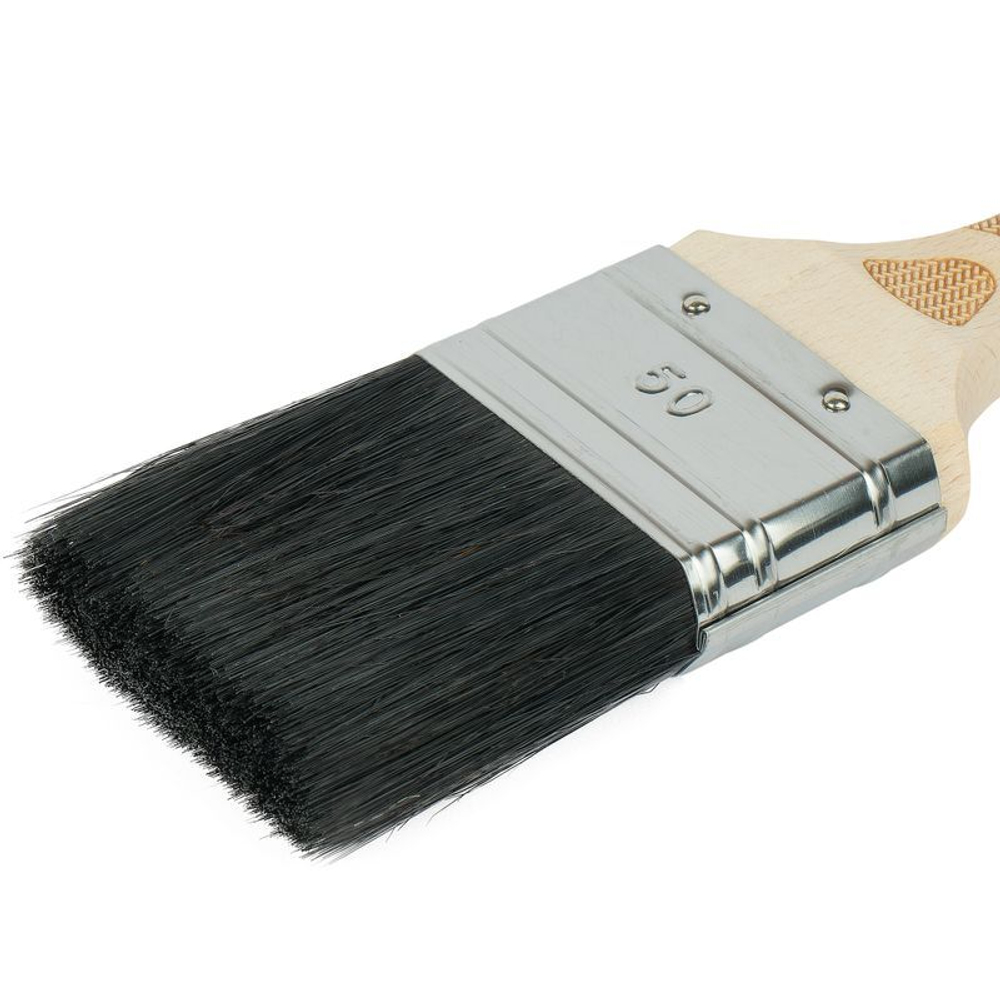 Кисть флейцевая 50 мм черная натуральная щетина Master Color