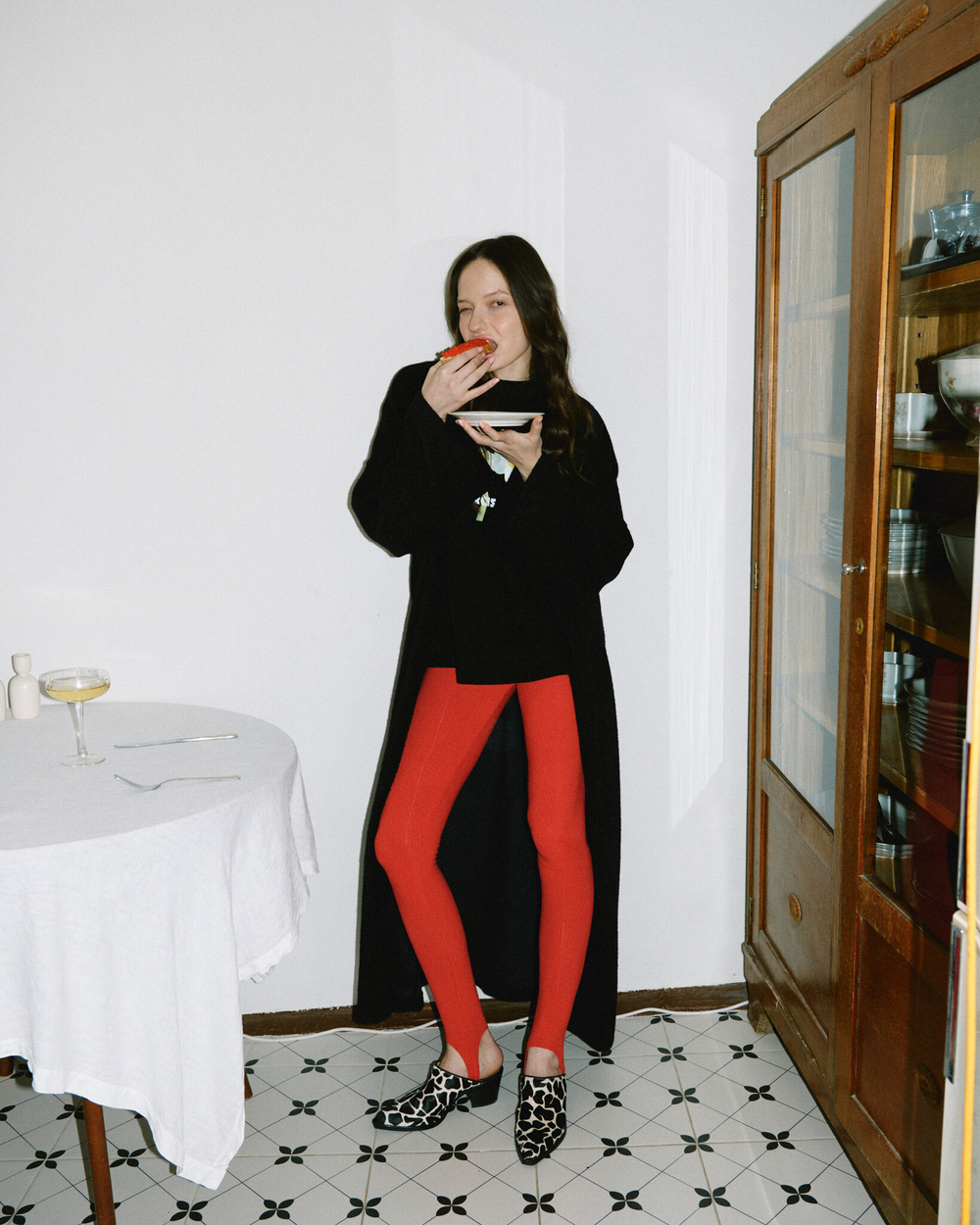 Long Cardigan Robe Black