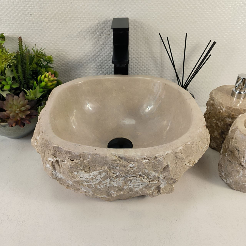 Раковина из мрамора Erozy Cream EM-65580 37*35*16 0869