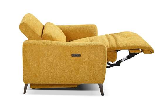 Кресло-реклайнер с электроприводом Jasper, желтое