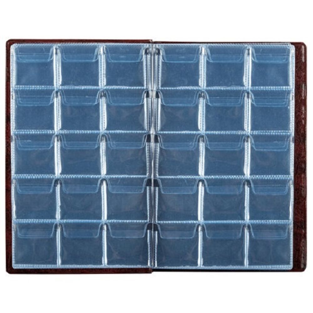 Альбом для монет 125*185, на 240 монеты, коричневый, Staff