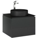 Тумба с раковиной Jorno Stone 60 см Stn.01.60/P/A/JR антрацит