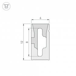 Короб накладной гибкий Arlight WPH 040264