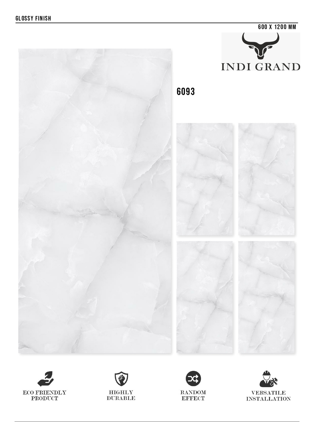 Керамогранит glossy №1 60х120, 6093