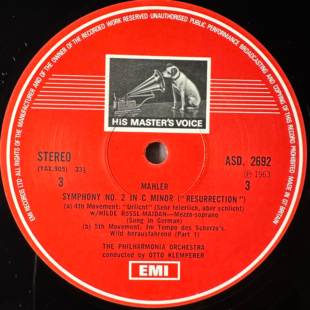 Малер - Симфония № 2 "Воскресение" 2LP (Англия)