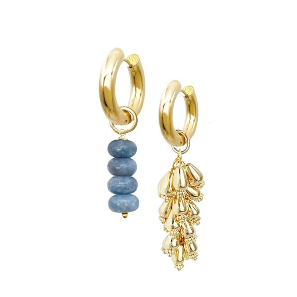 Подвеска из 4-х плоских бусин / angelite /