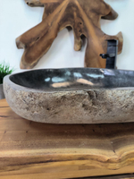 Раковина из речного камня RS-65854 60х46х15 из натурального камня