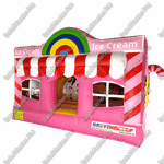 Коммерческий надувной батут "Мороженое розовое" 6*4*2,8 м