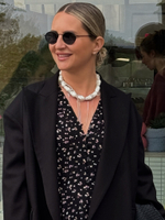 Массивное ожерелье со стразовой нитью