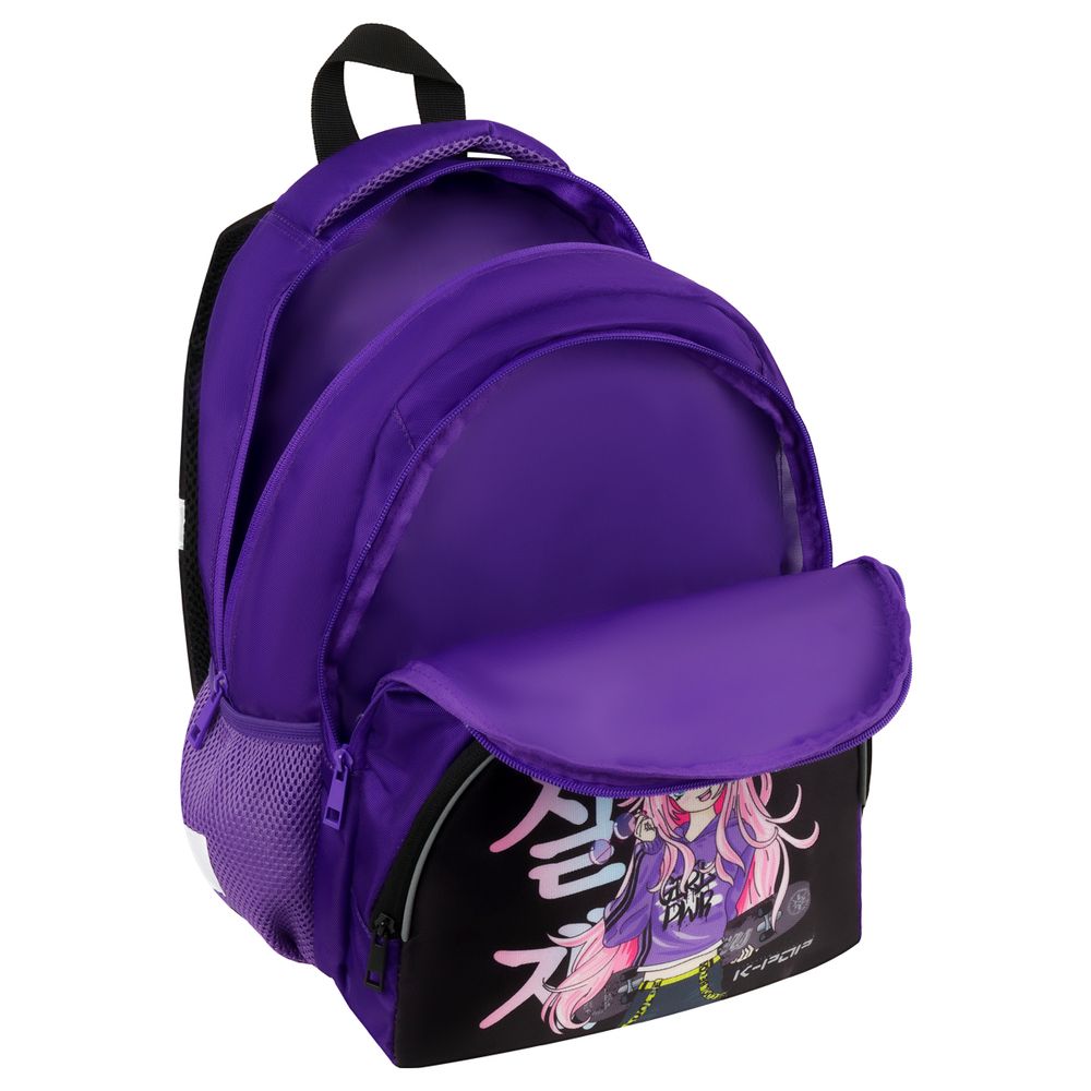 Рюкзак ArtSpace School "Kawaii", 40*28*18см, 2 отделения, 3 кармана, уплотн. спинка