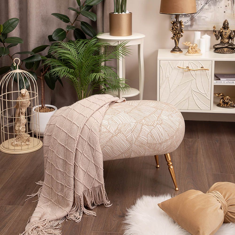 Банкетка Твинки Беж Золото