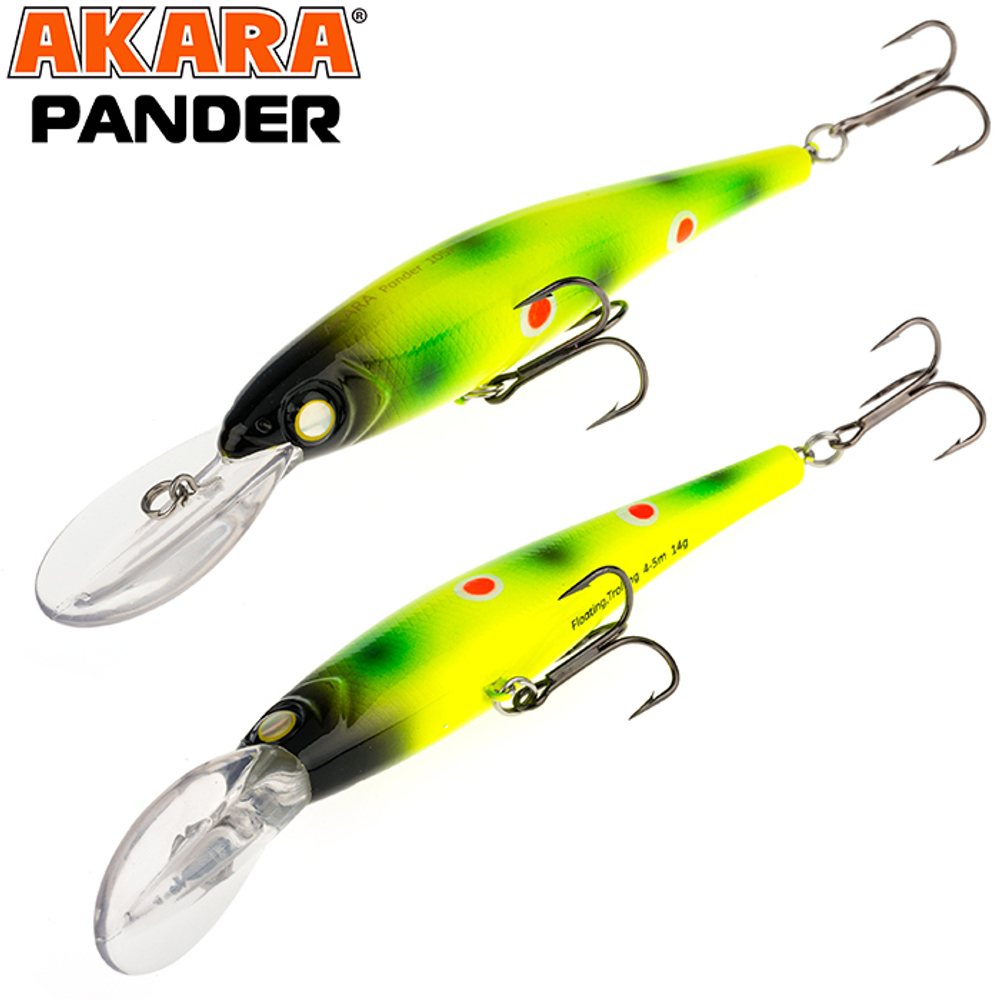 Воблер Akara Pander 105F 14 гр. (1/2 oz 4,1 in) A185