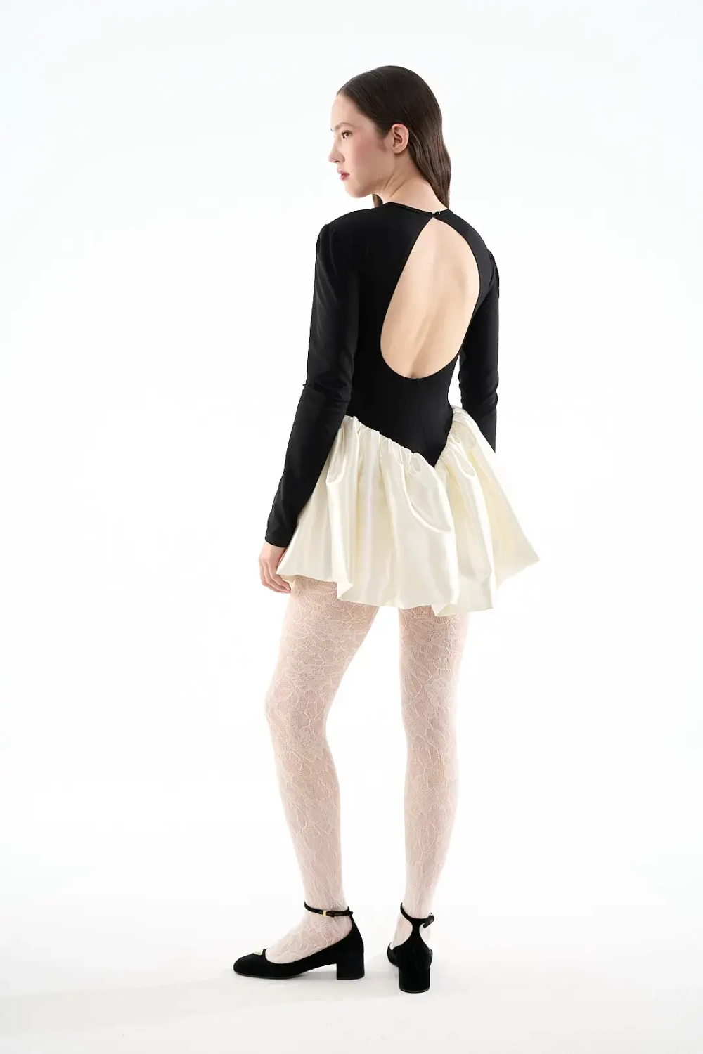 Платье-русалка с юбкой из тафты