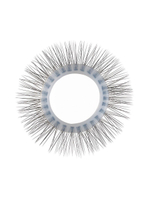 Круглое эрекционное кольцо с «ресничками» (Цвет: белый с черным)